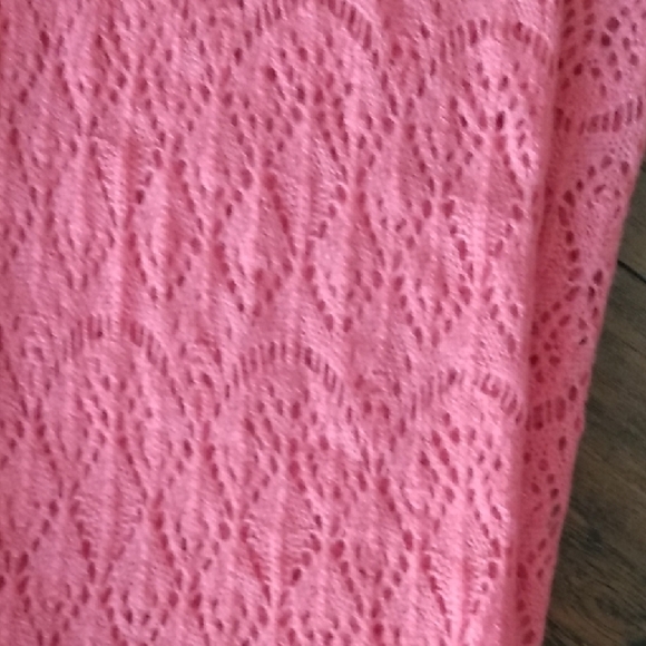 Enzo Mantovani Wool Cashmere Pink Knitted Crochet Scarf wrap - Picture 8 of 13